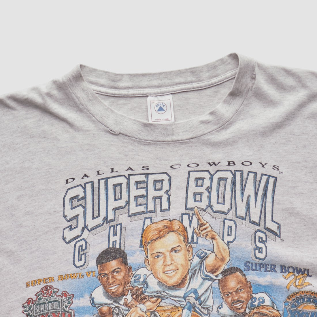 Dallas Cowboys Delta 1996 T-shirt Heather Gray Vintage - Fanatics