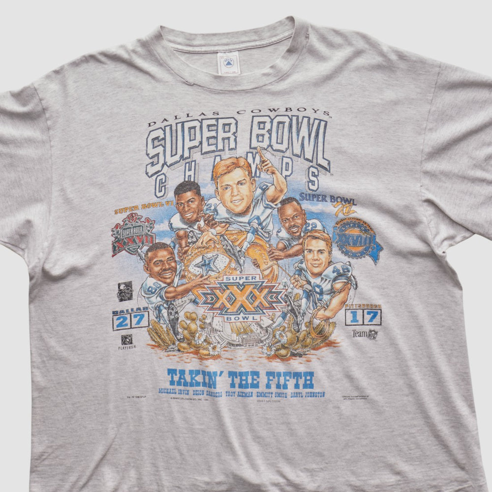 Dallas Cowboys Delta 1996 T-shirt Heather Gray Vintage - Fanatics