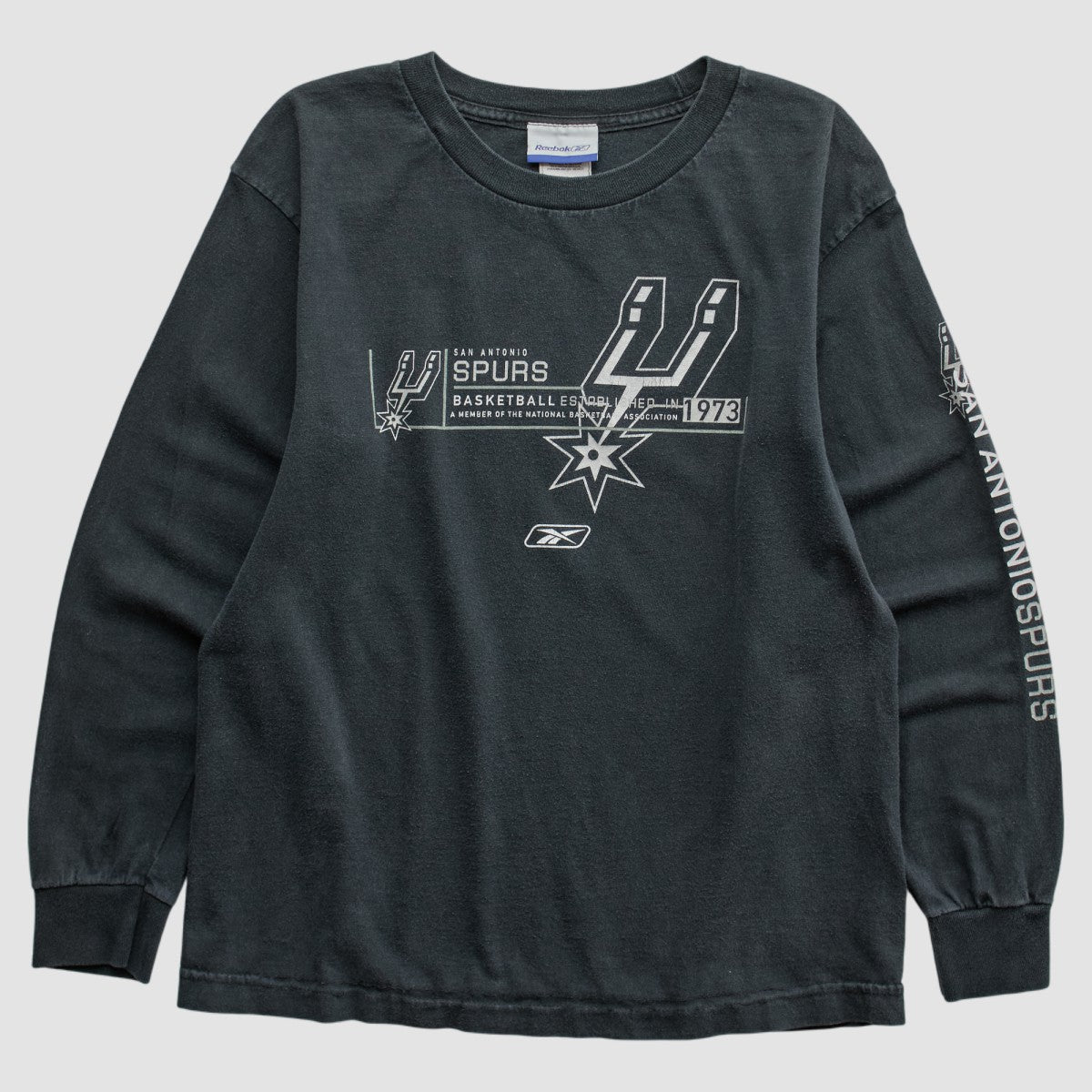 Vintage - San Antonio Spurs Reebok 2000s Long Sleeve T-shirt - Black Vintage
