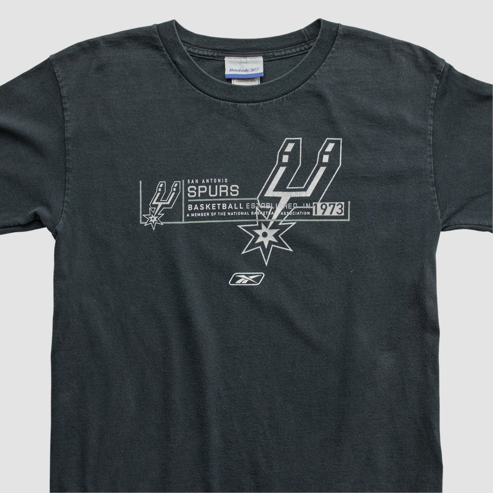 Vintage - San Antonio Spurs Reebok 2000s Long Sleeve T-shirt - Black Vintage