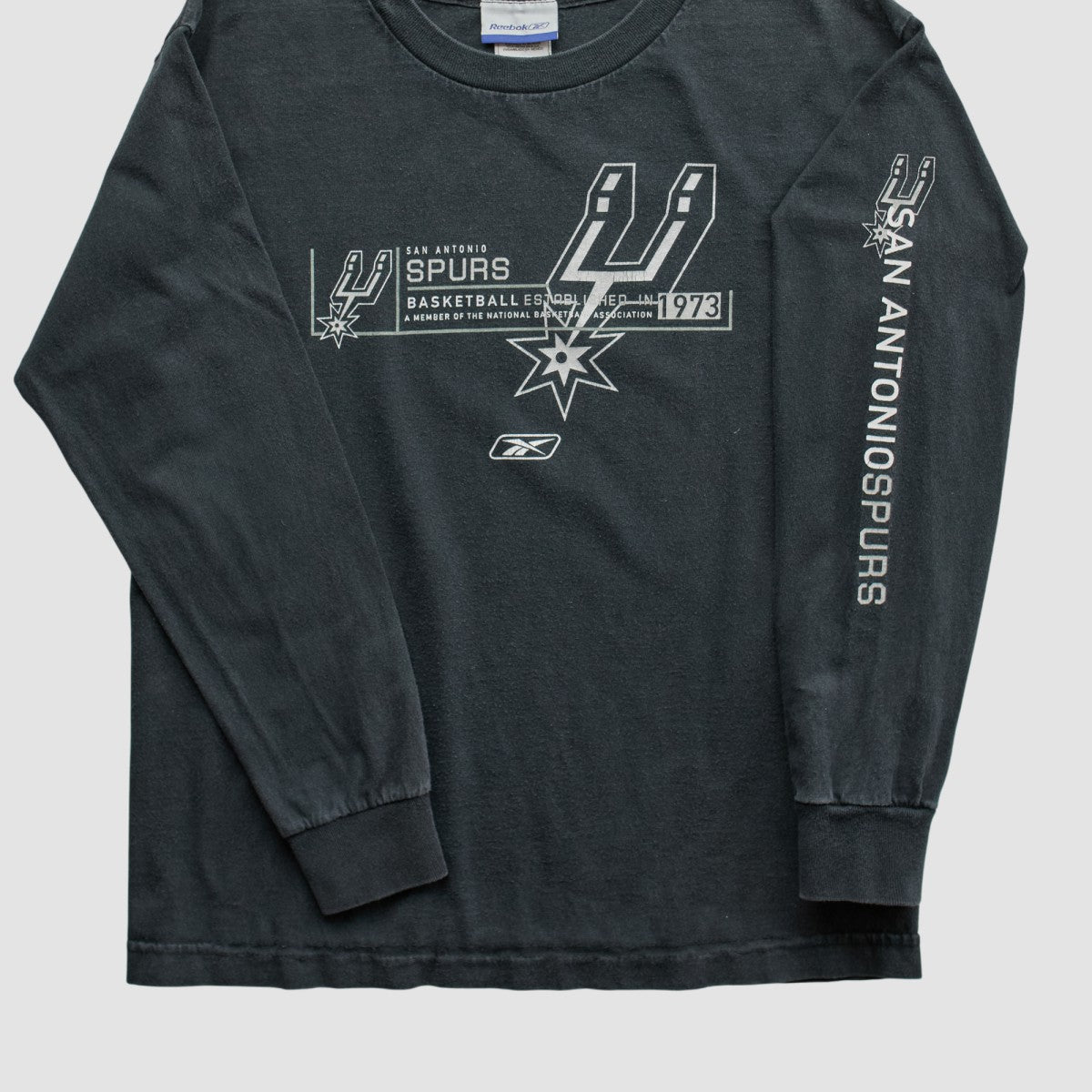 Vintage - San Antonio Spurs Reebok 2000s Long Sleeve T-shirt - Black Vintage
