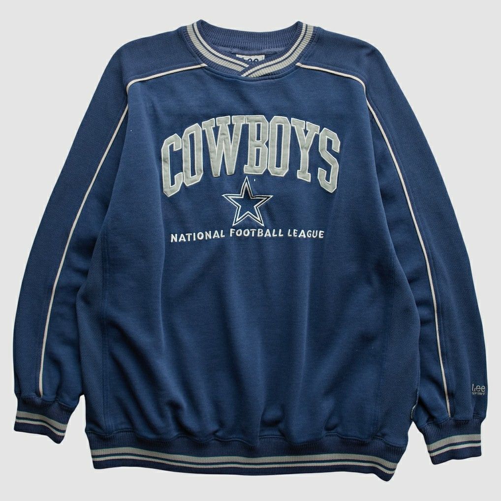 Dallas Cowboys Lee Apparel 90s Pullover Sweatshirt Navy Vintage - Fanatics