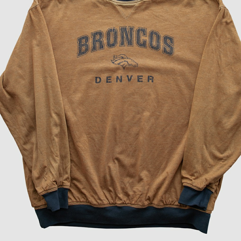 Denver Broncos 2000s Pullover Sweatshirt Tan Vintage - Fanatics
