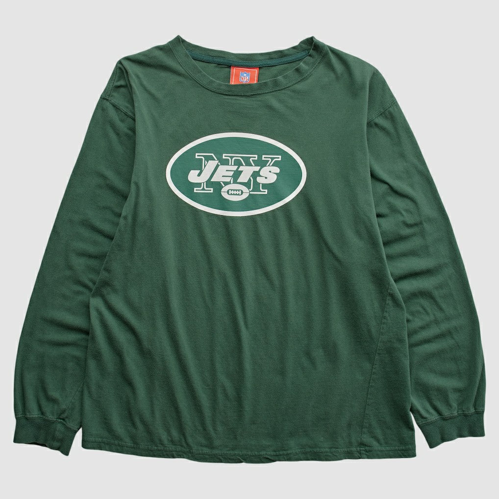 New York Jets NFL 2000s Long Sleeve T-shirt Green Vintage - Fanatics