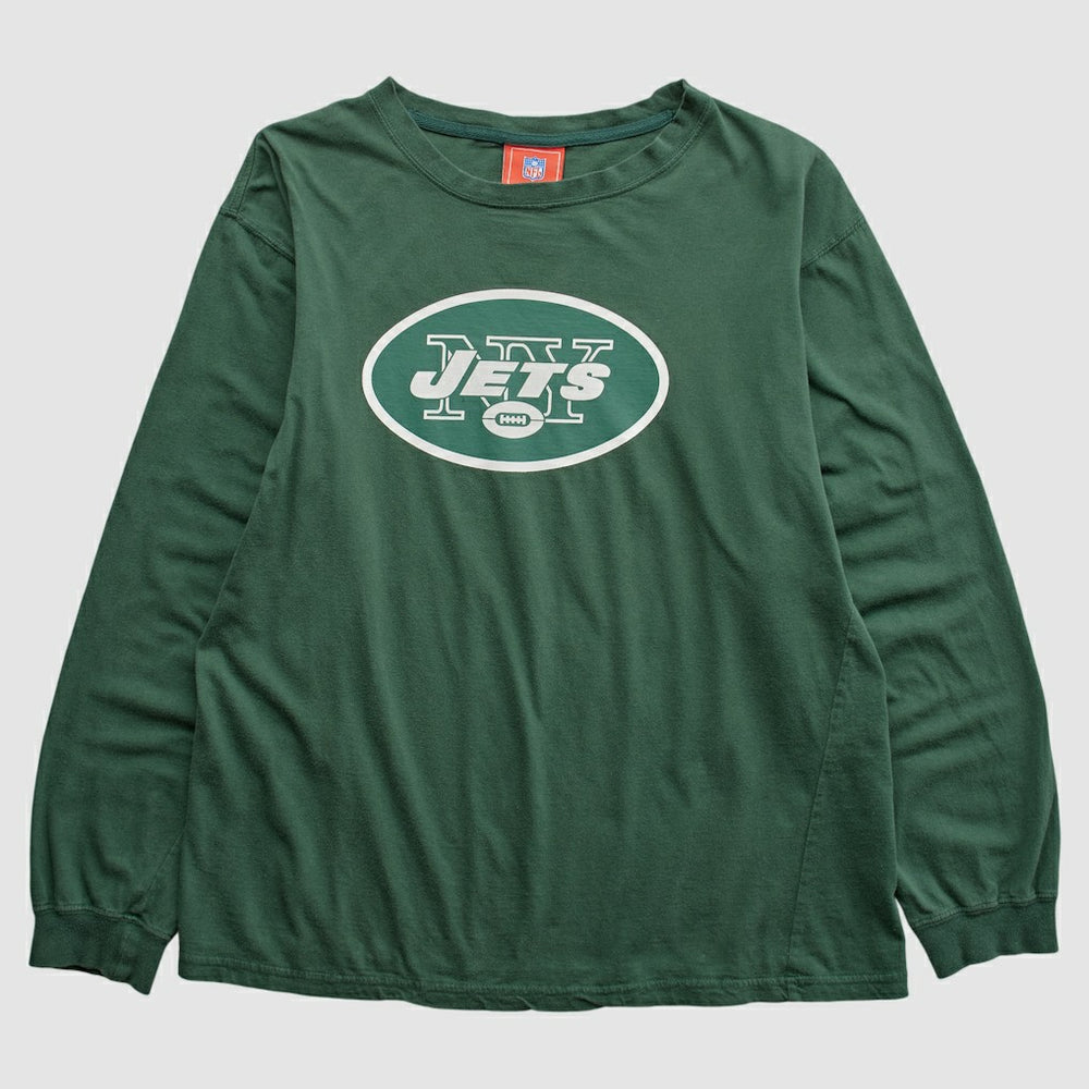 New York Jets NFL 2000s Long Sleeve T-shirt Green Vintage - Fanatics