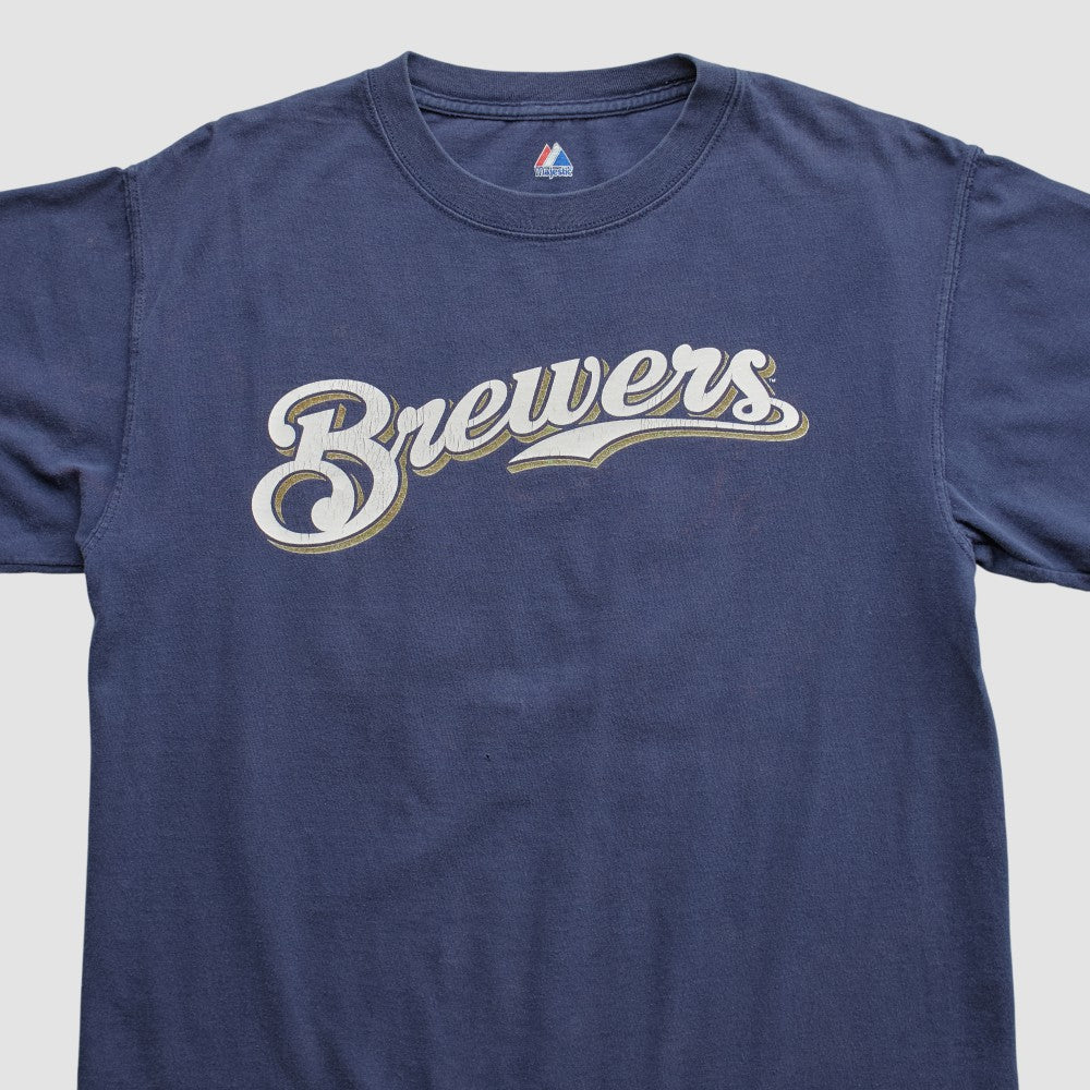 Milwaukee Brewers Majestic 2000s T-shirt for sale