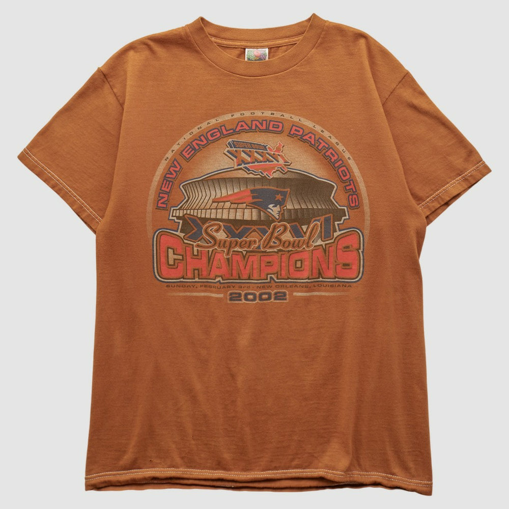 New England Patriots 2002 T-shirt Orange Vintage - Fanatics