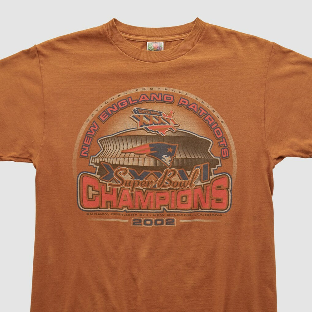 New England Patriots 2002 T-shirt Orange Vintage - Fanatics