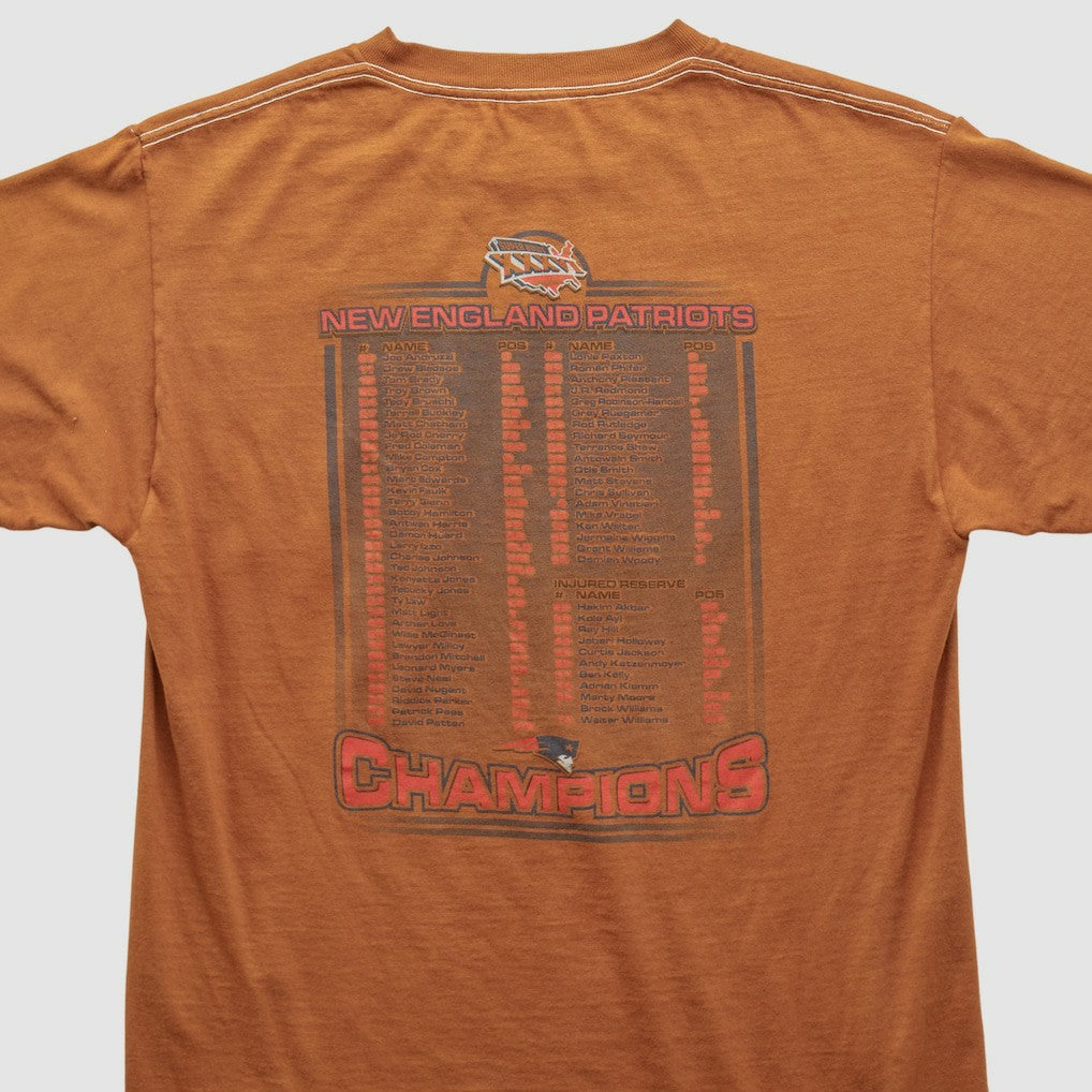 New England Patriots 2002 T-shirt Orange Vintage - Fanatics