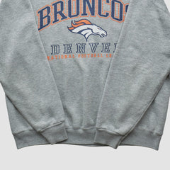 Denver Broncos Lee Sport 90s Pullover Sweatshirt Heather Gray Vintage - Fanatics