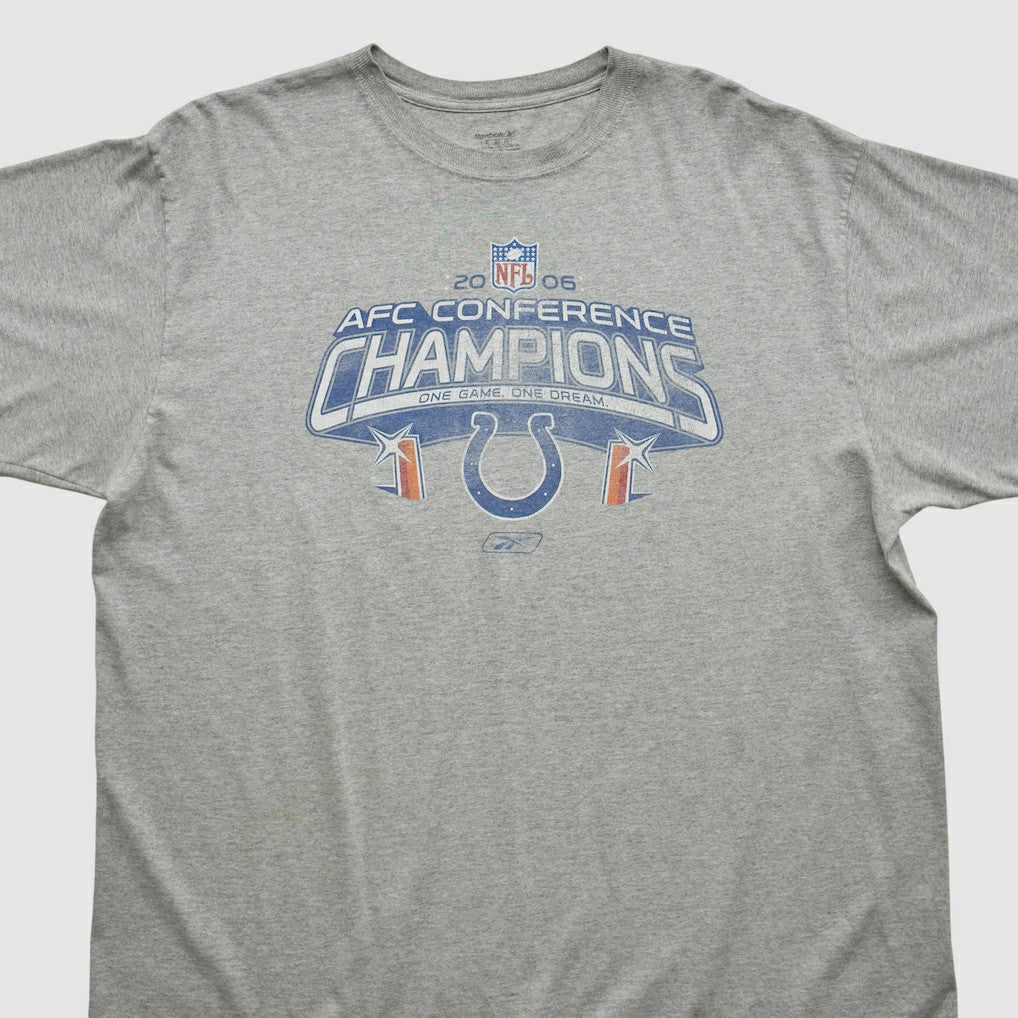 Indianapolis Colts Reebok 2006 T-shirt Heather Gray Vintage - Fanatics