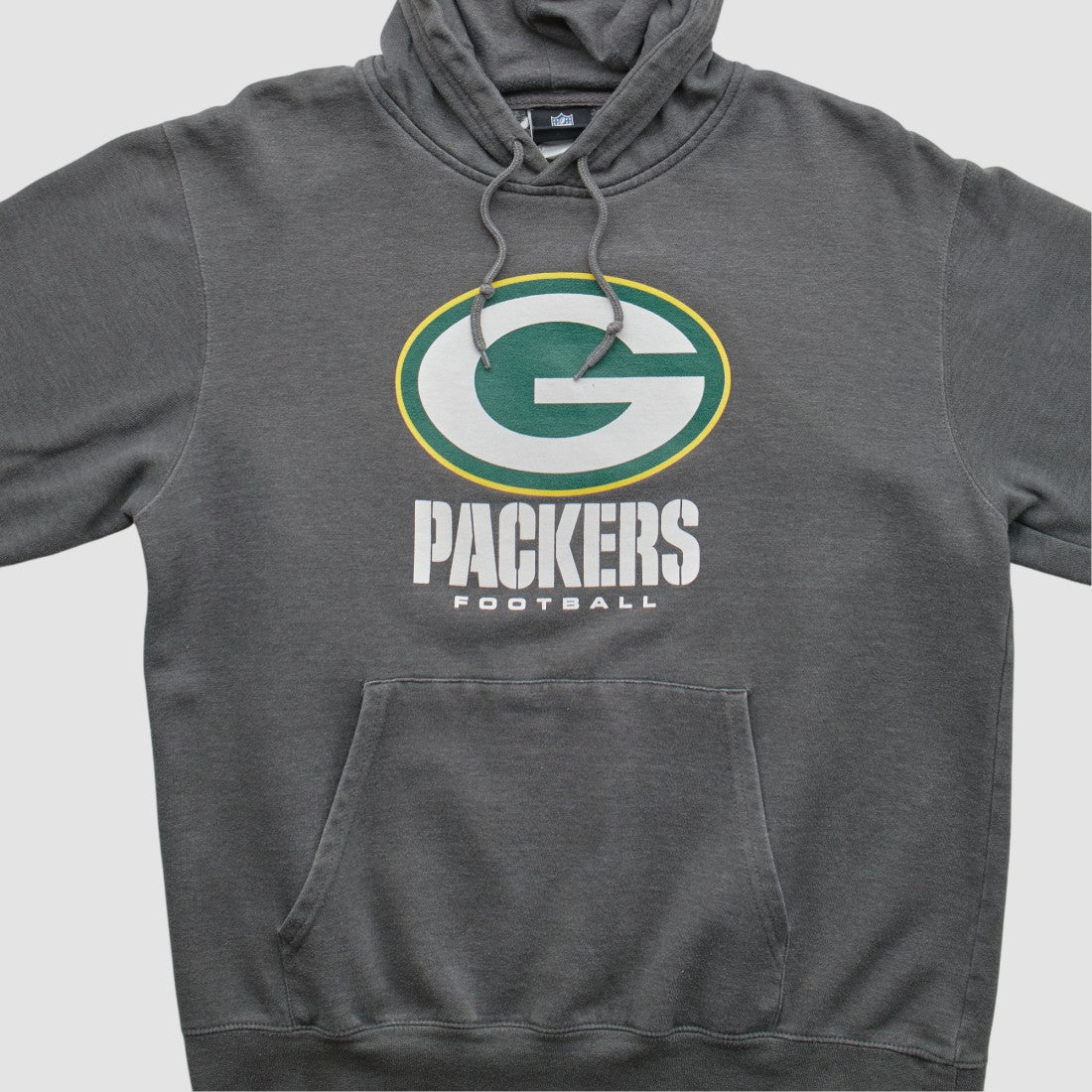 Green Bay Packers NFL 2010s Hooded Pullover Sweatshirt Charcoal Vintage - Fanatics