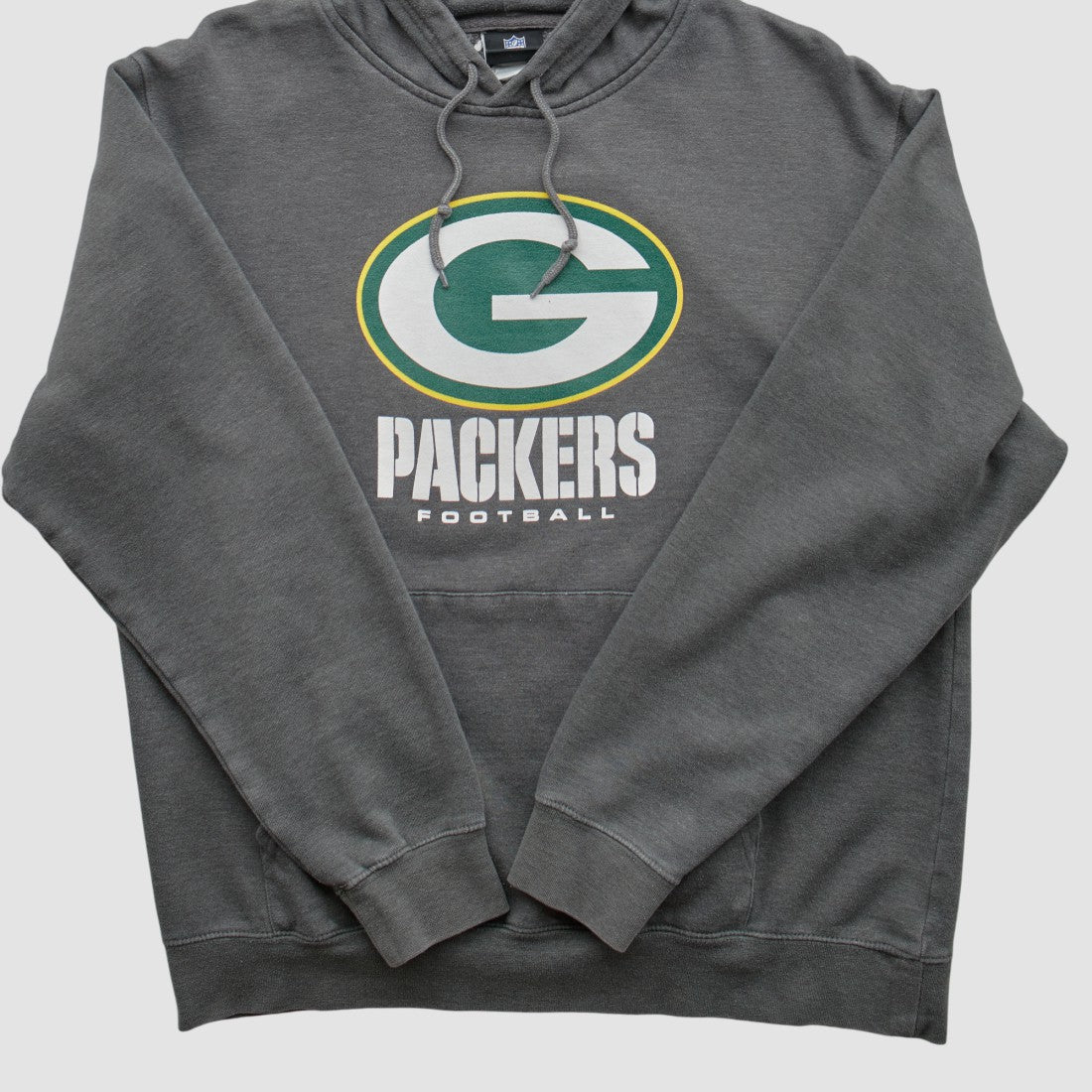 Green Bay Packers NFL 2010s Hooded Pullover Sweatshirt Charcoal Vintage - Fanatics