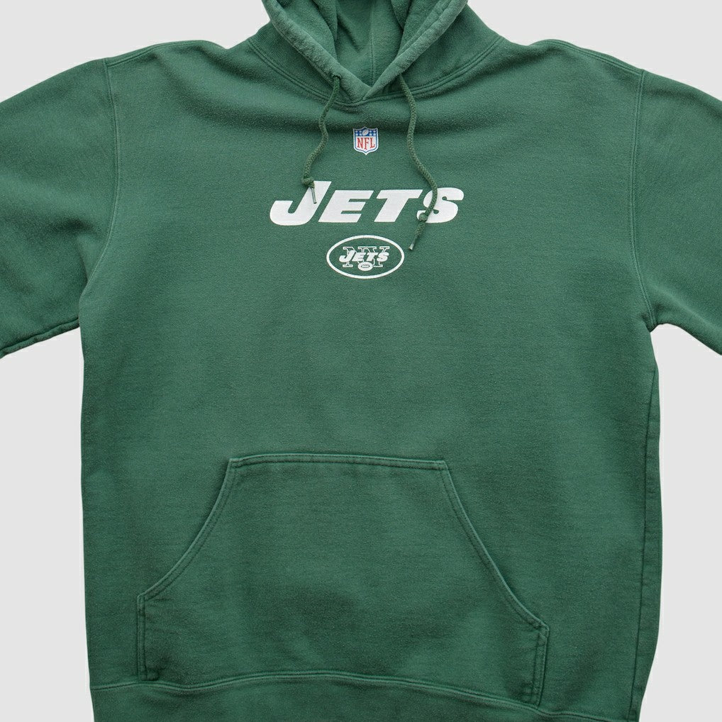 New York Jets Reebok 2000s Hooded Pullover Sweatshirt Green Vintage - Fanatics
