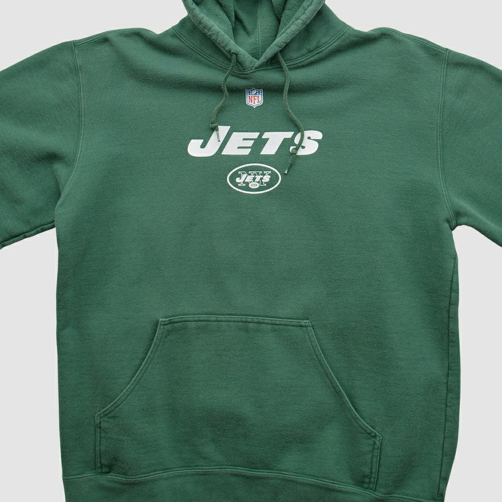 New York Jets Reebok 2000s Hooded Pullover Sweatshirt Green Vintage - Fanatics
