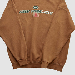 New York Jets NFL 2000s Pullover Sweatshirt Brown Vintage - Fanatics