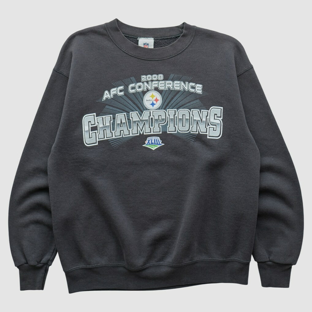 Pittsburgh Steelers NFL 2008 Pullover Sweatshirt Charcoal Vintage - Fanatics