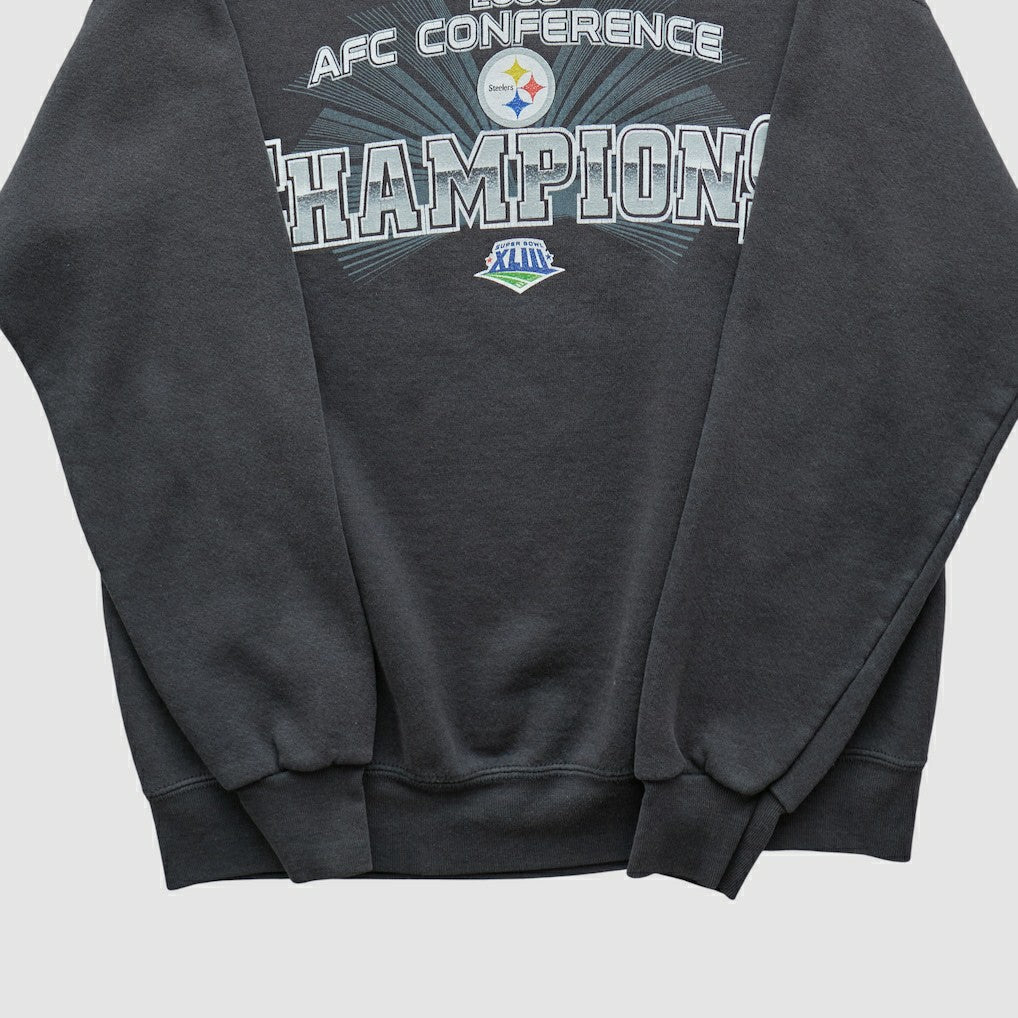 Pittsburgh Steelers NFL 2008 Pullover Sweatshirt Charcoal Vintage - Fanatics