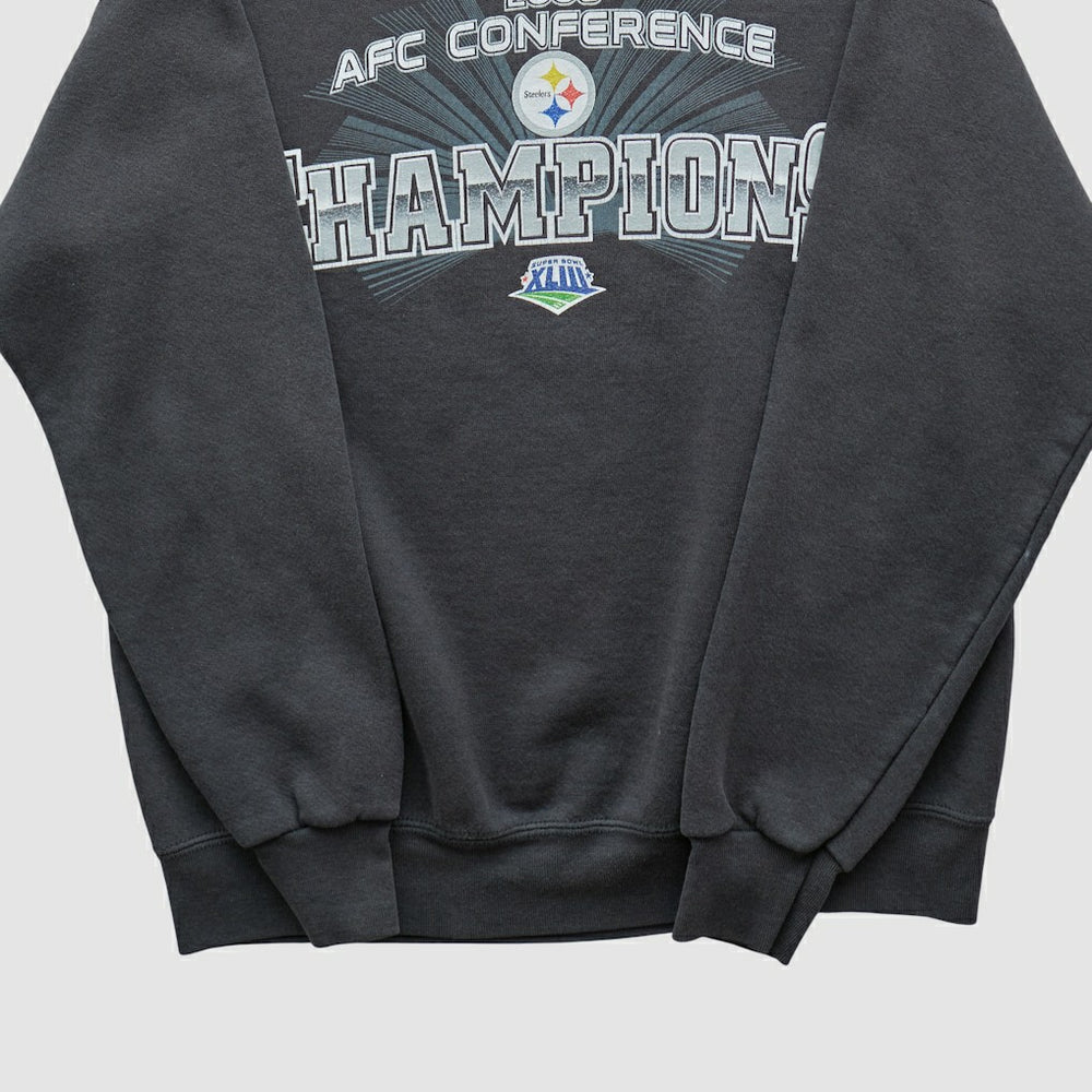 Pittsburgh Steelers NFL 2008 Pullover Sweatshirt Charcoal Vintage - Fanatics