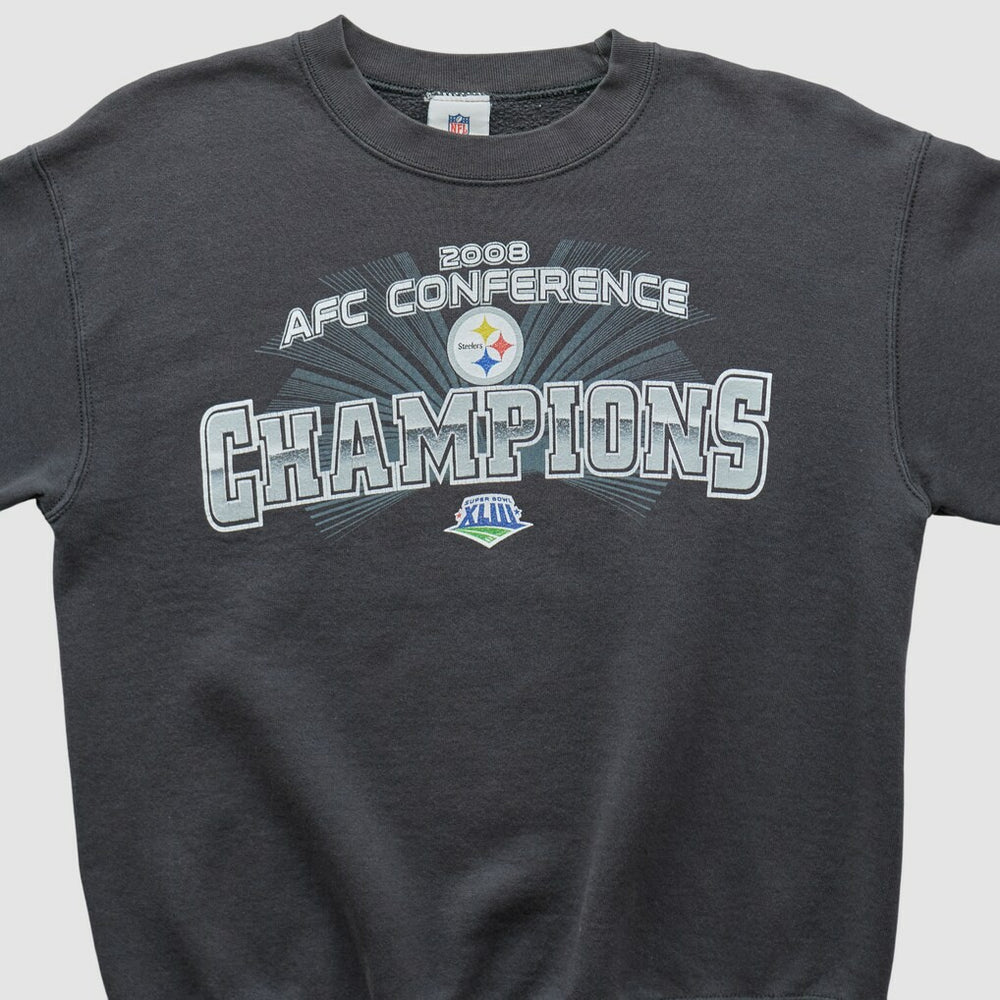 Pittsburgh Steelers NFL 2008 Pullover Sweatshirt Charcoal Vintage - Fanatics