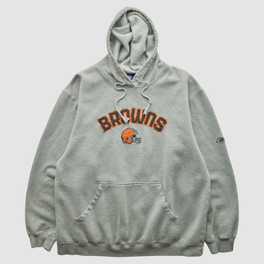 Cleveland Browns NFL 2000s Hooded Pullover Sweatshirt Heather Gray Vintage - Fanatics