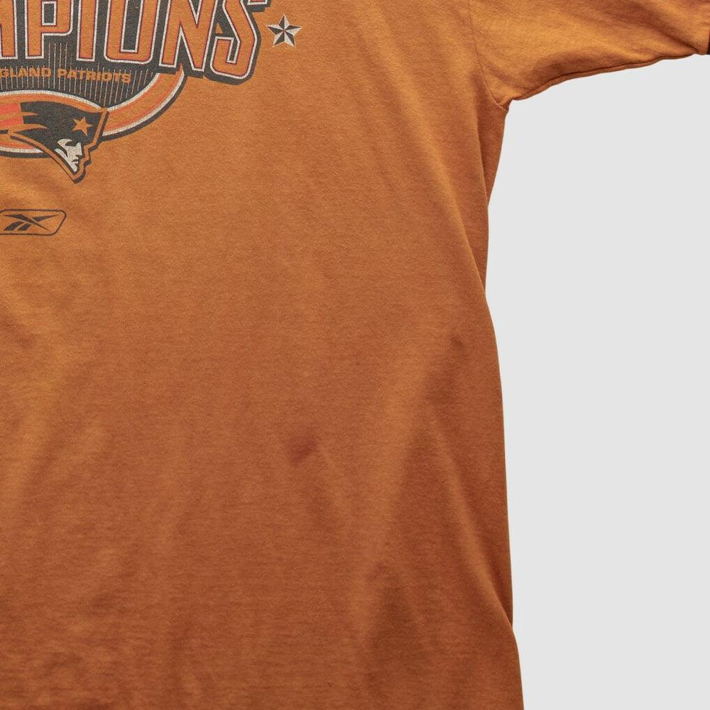 New England Patriots Reebok 2004 T-shirt Orange Vintage - Fanatics