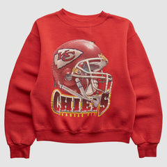 Kansas City Chiefs Lee Apparel 90s Pullover Sweatshirt Red Vintage - Fanatics