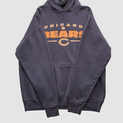 Chicago Bears NFL 2000s Hooded Pullover Sweatshirt Charcoal Vintage - Fanatics