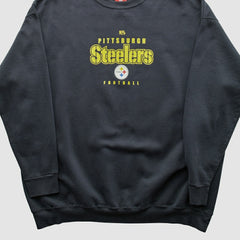 Pittsburgh Steelers NFL 2000s Pullover Sweatshirt Black Vintage - Fanatics