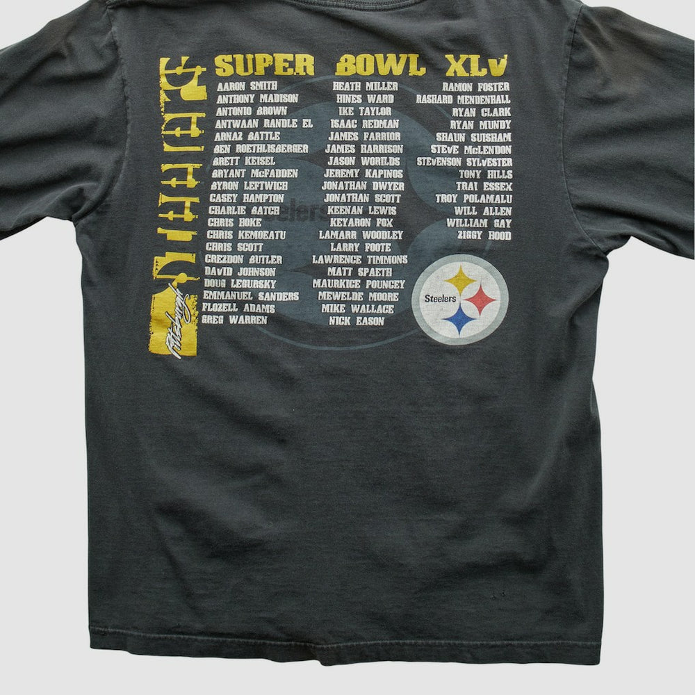 Pittsburgh Steelers NFL 2011 Long Sleeve T-shirt Charcoal Vintage - Fanatics