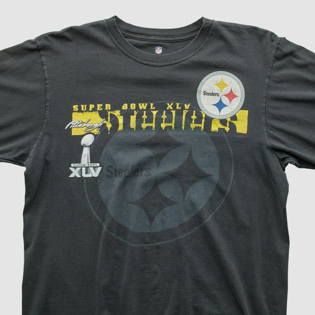 Pittsburgh Steelers NFL 2011 Long Sleeve T-shirt Charcoal Vintage - Fanatics