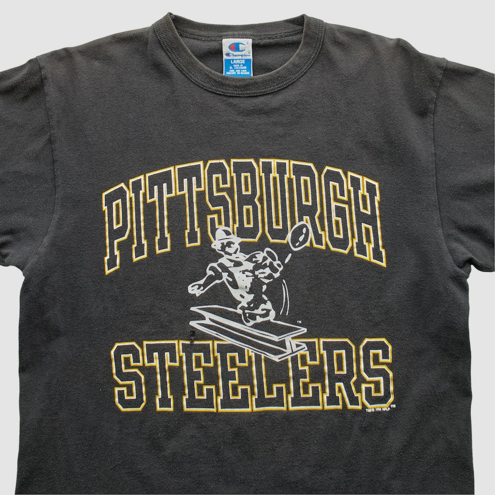 Pittsburgh Steelers Champion 1994 T-shirt Black Vintage - Fanatics
