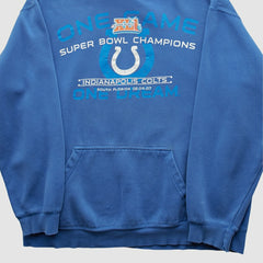 Indianapolis Colts Alstyle 2007 Hooded Pullover Sweatshirt Blue Vintage - Fanatics