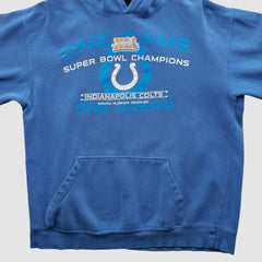 Indianapolis Colts Alstyle 2007 Hooded Pullover Sweatshirt Blue Vintage - Fanatics