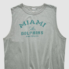 Miami Dolphins Champion 2000s Tank Heather Gray Vintage - Fanatics