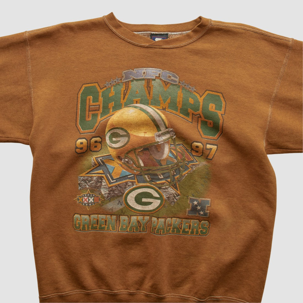 Green Bay Packers Starter 1997 Pullover Sweatshirt Brown Vintage - Fanatics