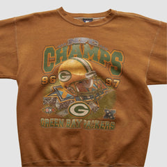 Green Bay Packers Starter 1997 Pullover Sweatshirt Brown Vintage - Fanatics