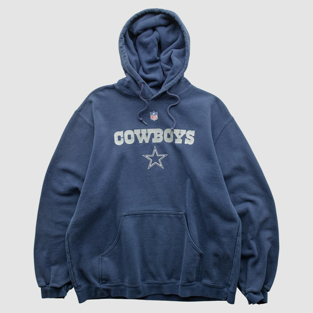 Dallas Cowboys Reebok 2000s Hooded Pullover Sweatshirt Navy Vintage - Fanatics