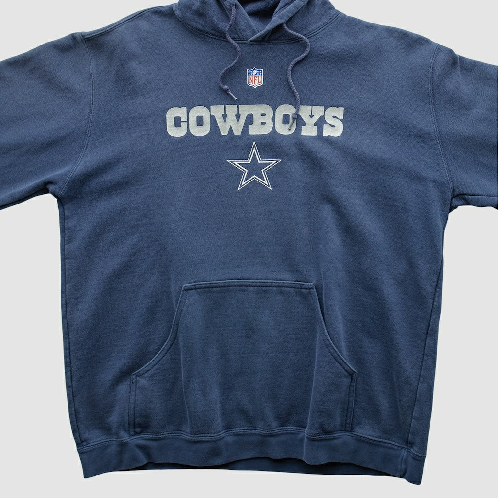 Dallas Cowboys Reebok 2000s Hooded Pullover Sweatshirt Navy Vintage - Fanatics