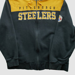 Pittsburgh Steelers NFL 2010s Hooded Full Zip Sweatshirt Black Vintage - Fanatics