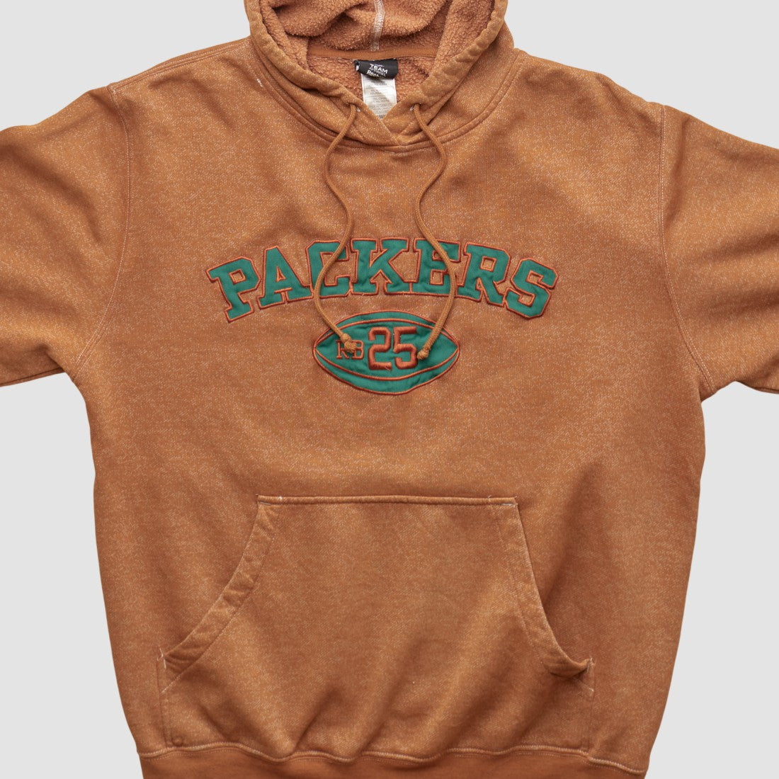 Green Bay Packers Reebok 2010s Hooded Pullover Sweatshirt Brown Vintage - Fanatics