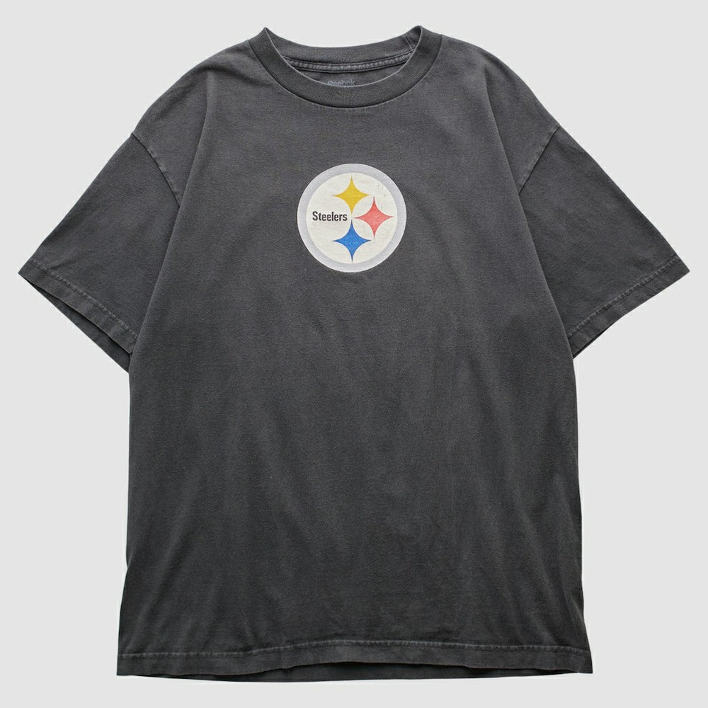 Pittsburgh Steelers Reebok 2000s T-shirt Charcoal Vintage - Fanatics