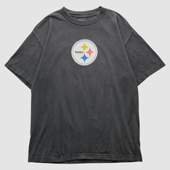 Pittsburgh Steelers Reebok 2000s T-shirt Charcoal Vintage - Fanatics