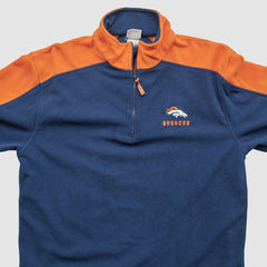 Denver Broncos NFL 2000s 1/4 Zip Sweatshirt Navy Vintage - Fanatics