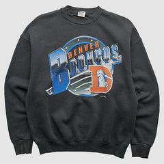 Denver Broncos Fan Sportswear 1994 Pullover Sweatshirt Black Vintage - Fanatics