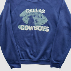 Dallas Cowboys 80s Pullover Sweatshirt Blue Vintage - Fanatics