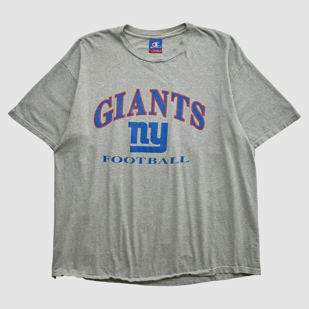 New York Giants Champion 90s T-shirt Heather Gray Vintage - Fanatics