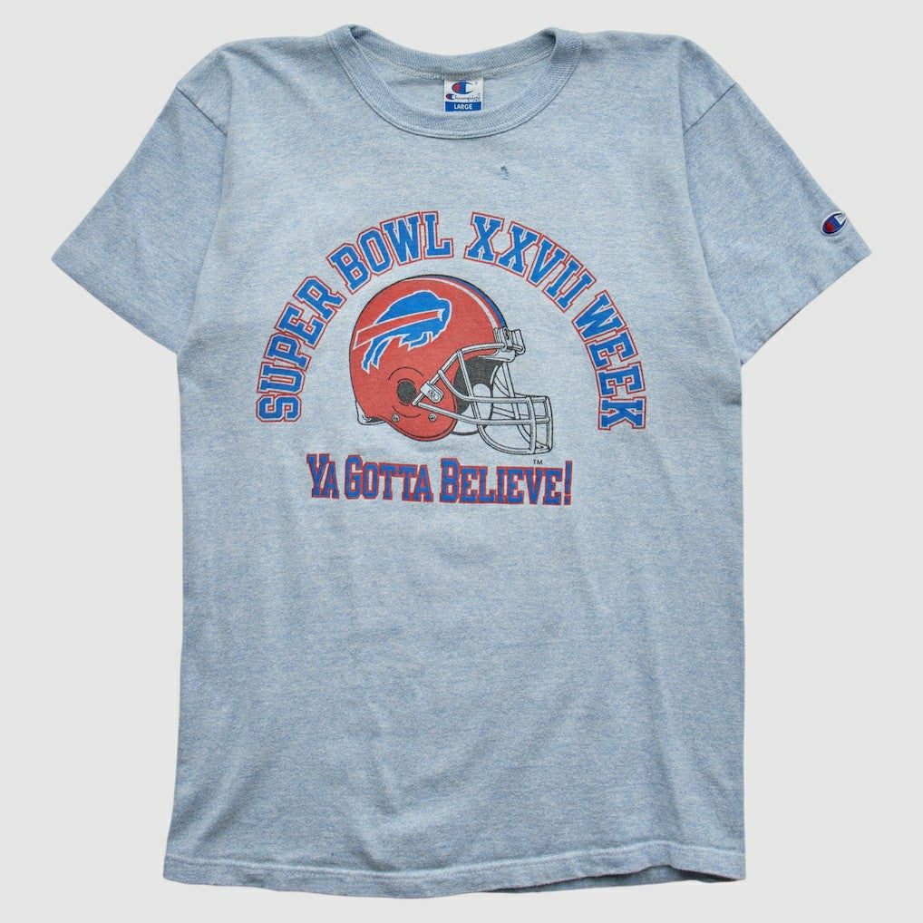 Buffalo Bills Champion 1993 T-shirt Heather Gray Vintage - Fanatics