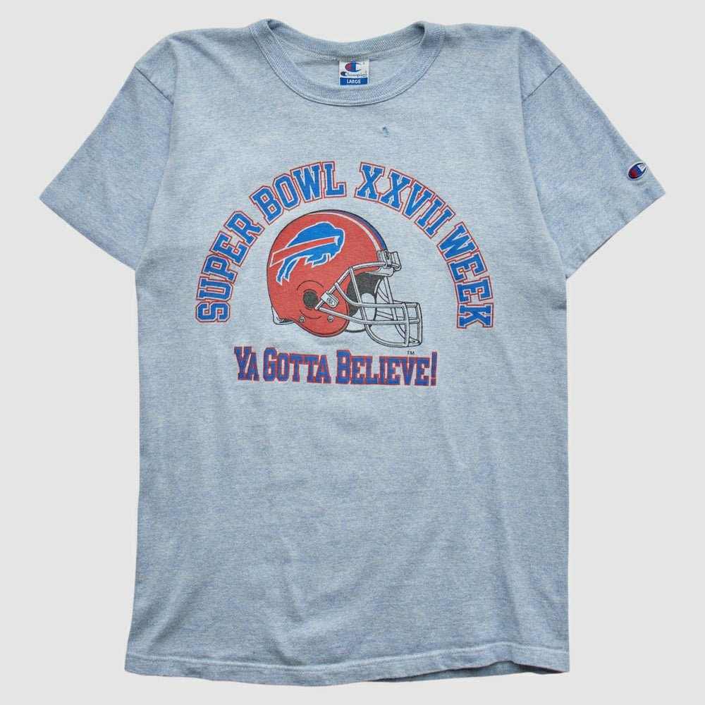 Buffalo Bills Champion 1993 T-shirt Heather Gray Vintage - Fanatics