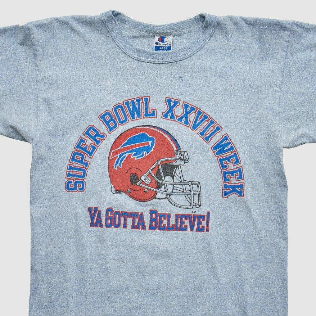 Buffalo Bills Champion 1993 T-shirt Heather Gray Vintage - Fanatics